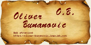 Oliver Bunanović vizit kartica